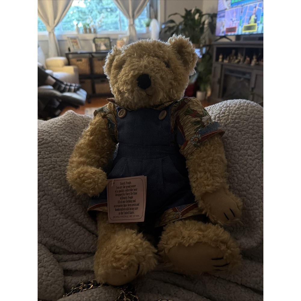 Vintage Bearly People Jointed  Teddy Bear  14"